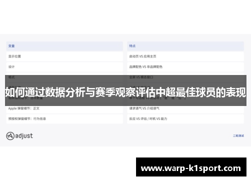 如何通过数据分析与赛季观察评估中超最佳球员的表现