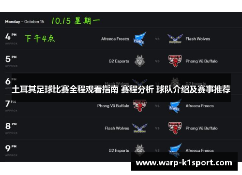 土耳其足球比赛全程观看指南 赛程分析 球队介绍及赛事推荐